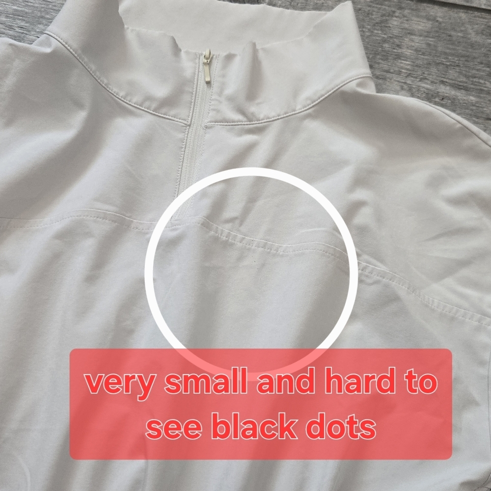 Prologue Cream Windbreaker Mock Turtleneck Short Sleeved Lightweight Dress, M - Picture 4 of 10